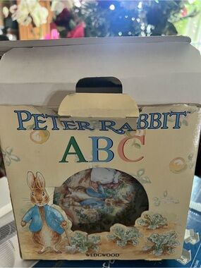 Wedgwood Peter Rabbit ABC Box with Cream, Blue, Green and Red Accents